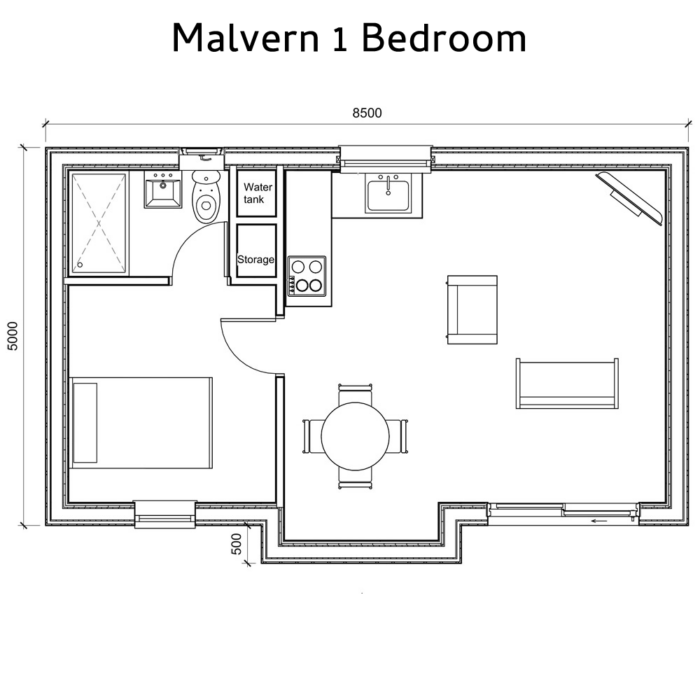Malvern 1 Bed Plans