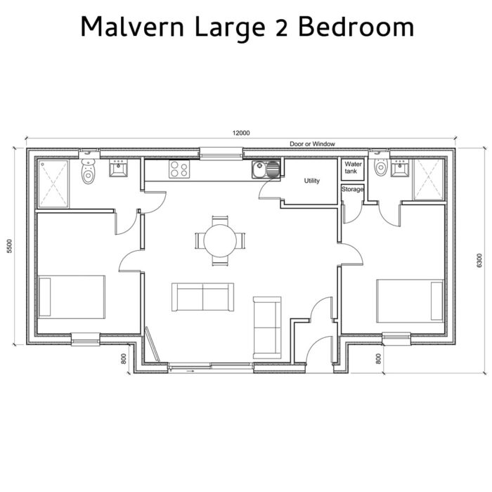 Malvern Large 2 Bedroom Plans