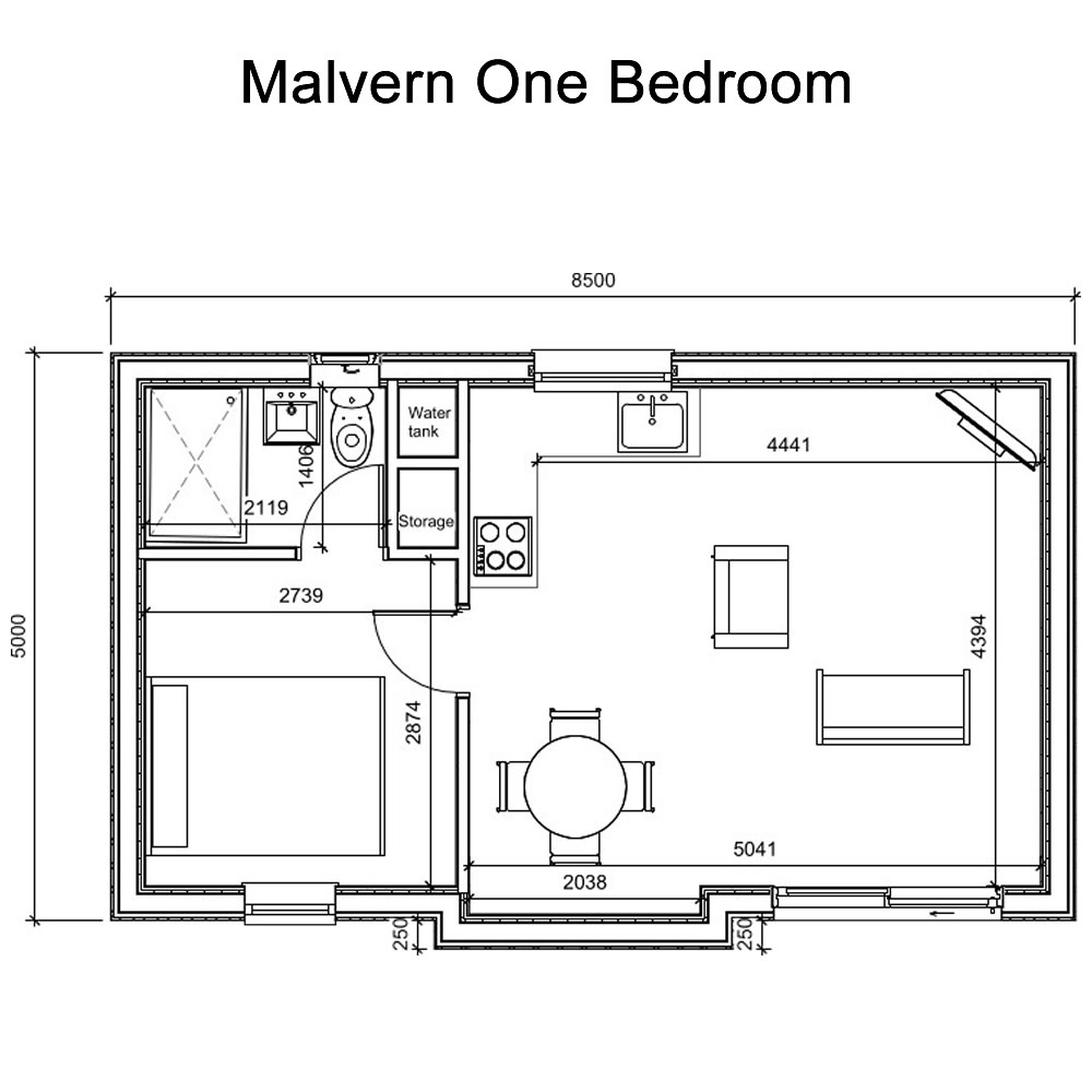 Malvern One Bedroom Floor Plan
