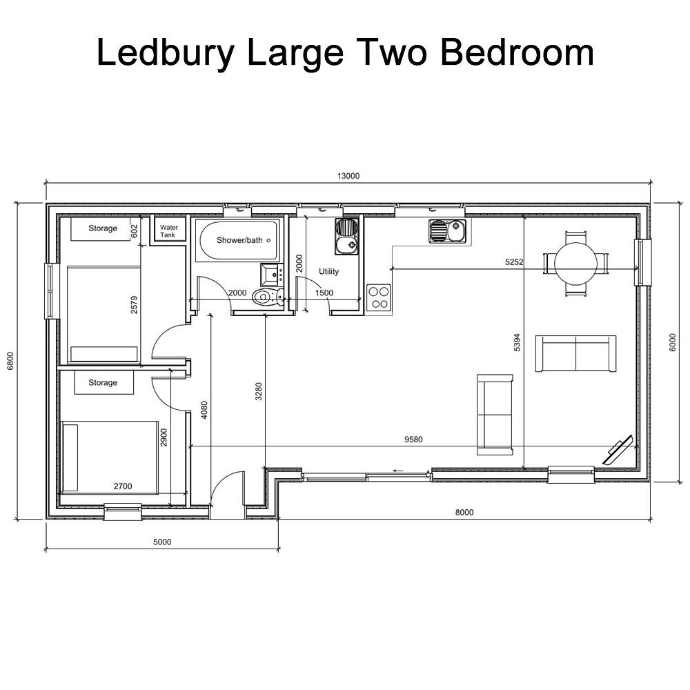 Malvern Two Bedroom Floor Plan